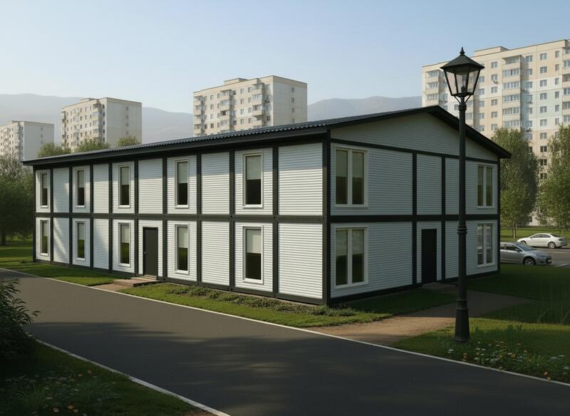 Двухэтажное модульное здание