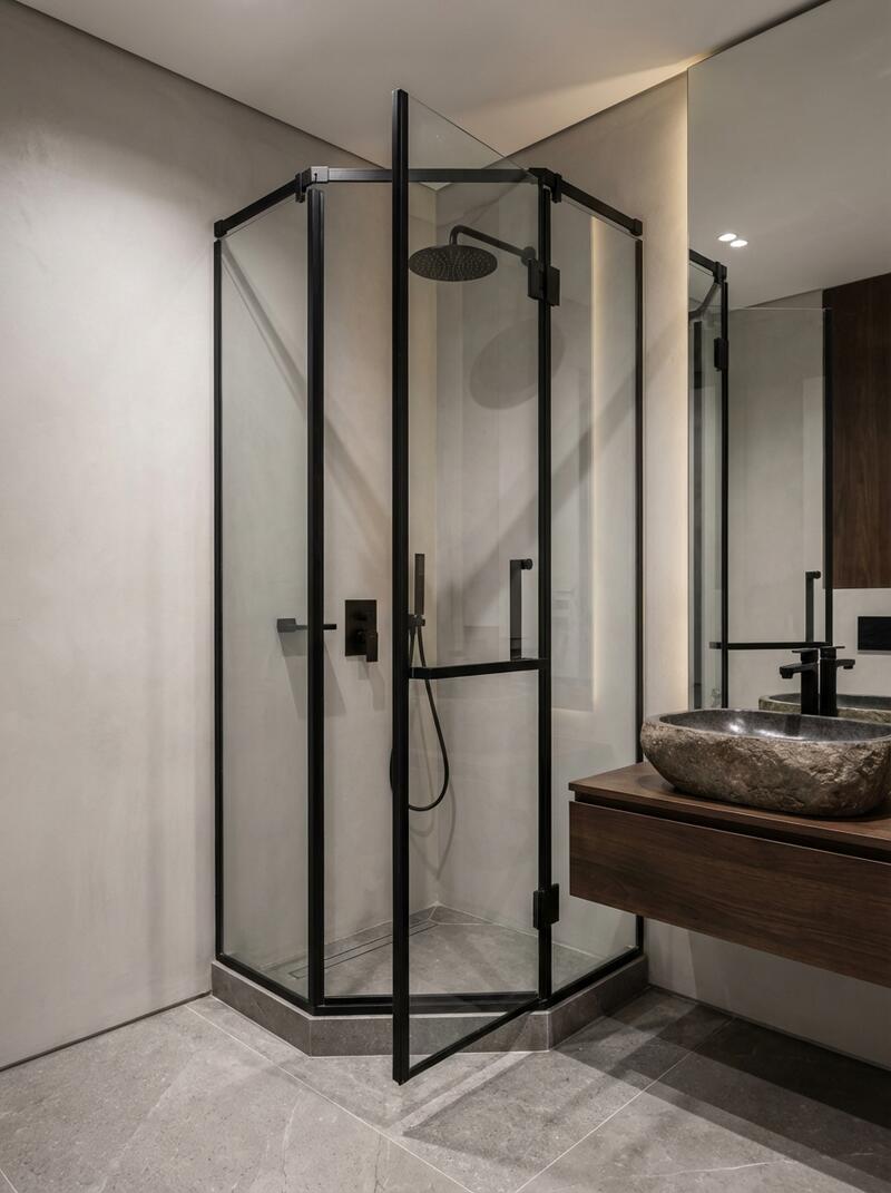 Душевая перегородка с нишей