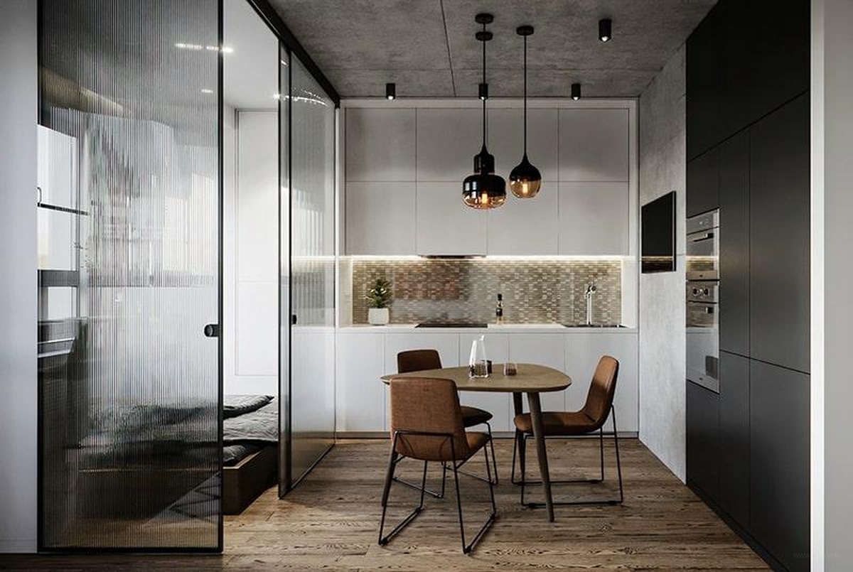 Перегородка между кухней и гостиной