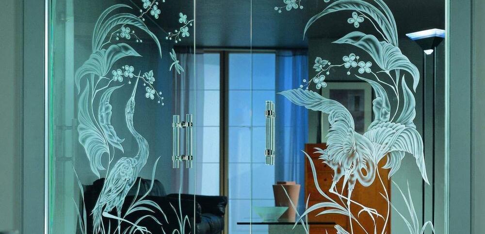 Пескоструйный рисунок на стекле